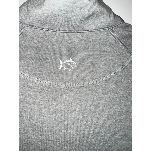 Southern Tide NWT Quarter Zip Shirt Women's Size XS extra Small Gray Blue Trim - Picture 4 of 9